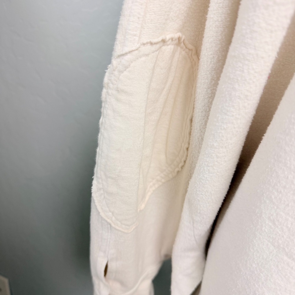 Free People Ruby Jacket Cream Fleece Oversized Button Down Shacket Womens M - Picture 4 of 10